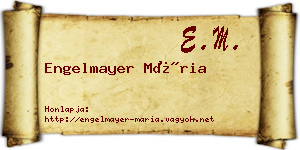 Engelmayer Mária névjegykártya