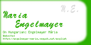 maria engelmayer business card